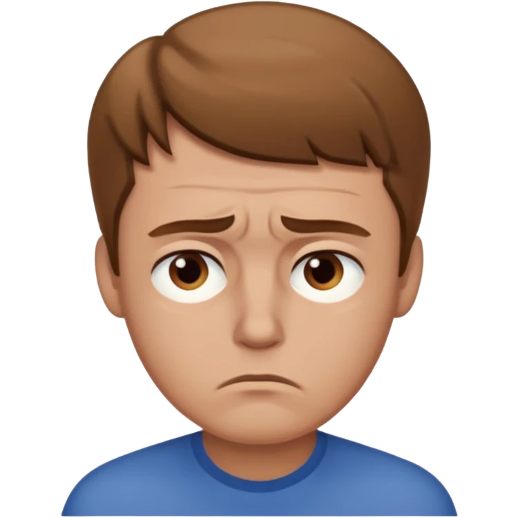 sad man light brown hair emoji