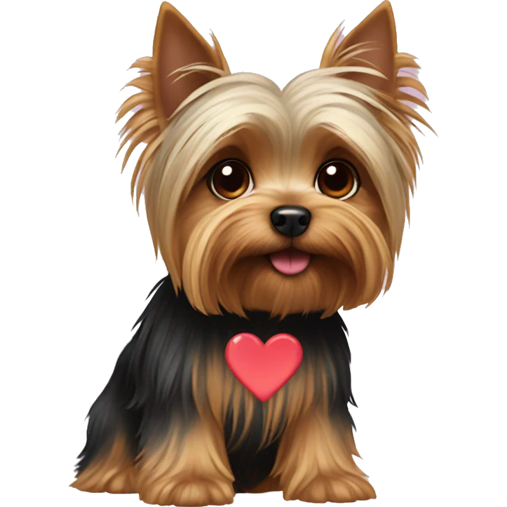 Yorkshire Terrier with heart eyes emoji