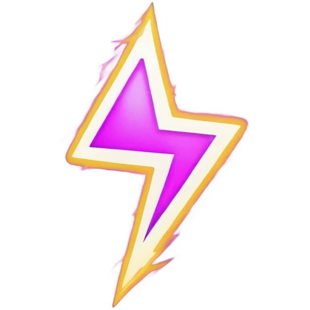 lightning bolt glowing purple  emoji