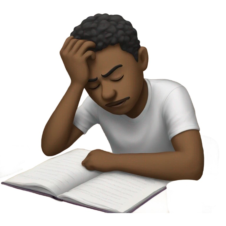 exhausting night studying emoji