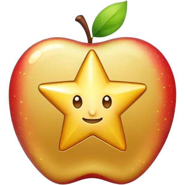 Create a gold star badge emoji in Apple emoji style with a round badge and a star in the center. Keep the background transparent. emoji