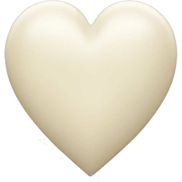 cream white heart  emoji