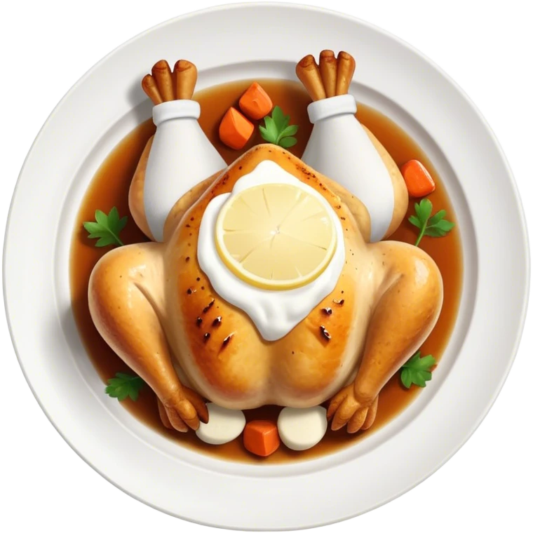 Roasted chicken with white socks  emoji