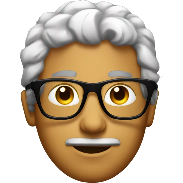 cool with bold face ski not brown and glasses on eyes emoji