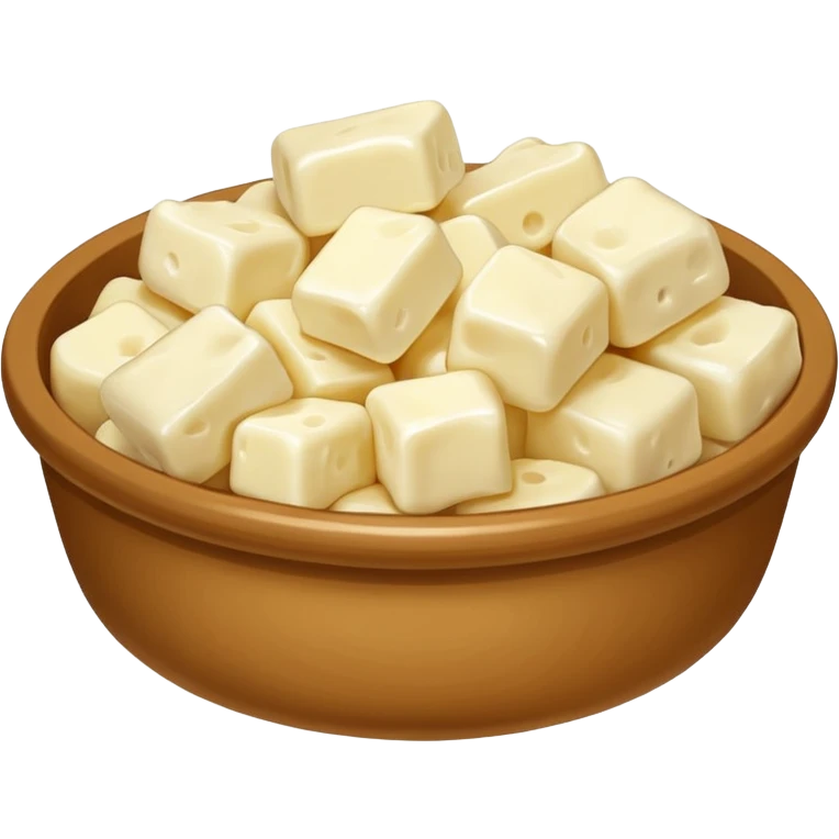 small pile of curds, simple, clear emoji
