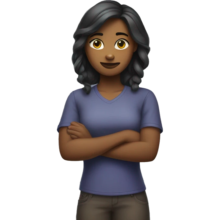 Girl with arms crossed emoji