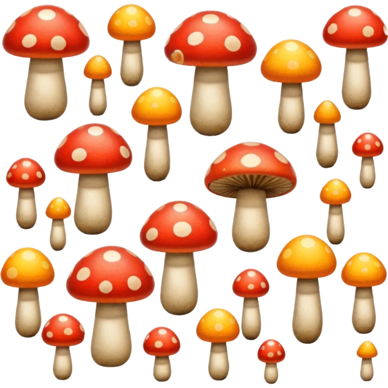 colored mushrooms emoji