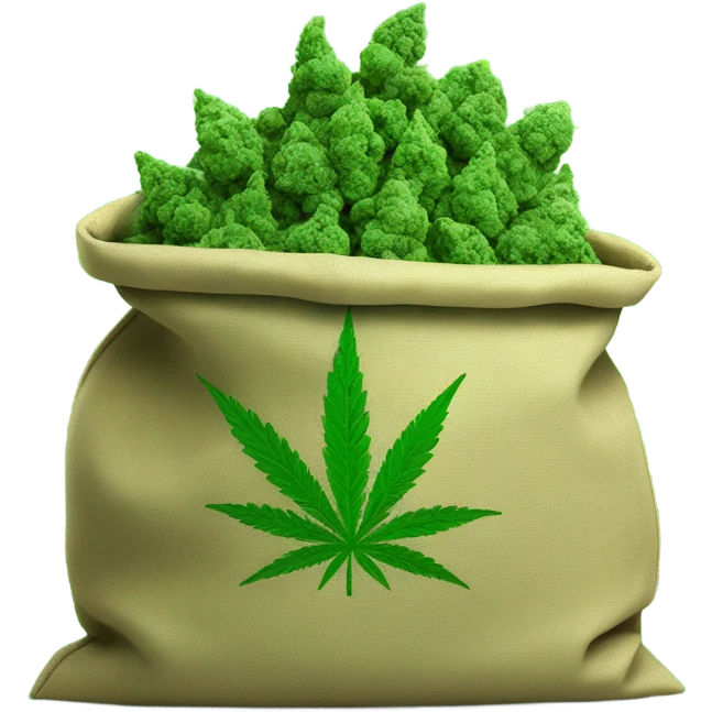 Weed in a bag emoji
