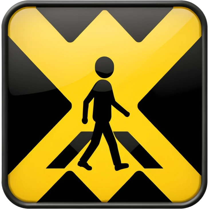 pedestrian crossing sign emoji