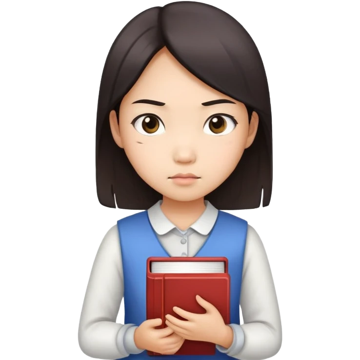 Education girl like succes girl and at her hand have book emoji
