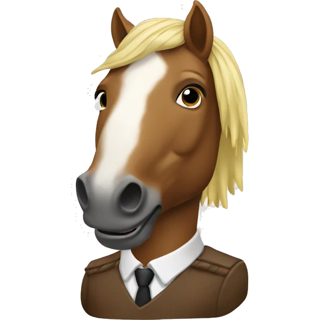Horse whit man head emoji