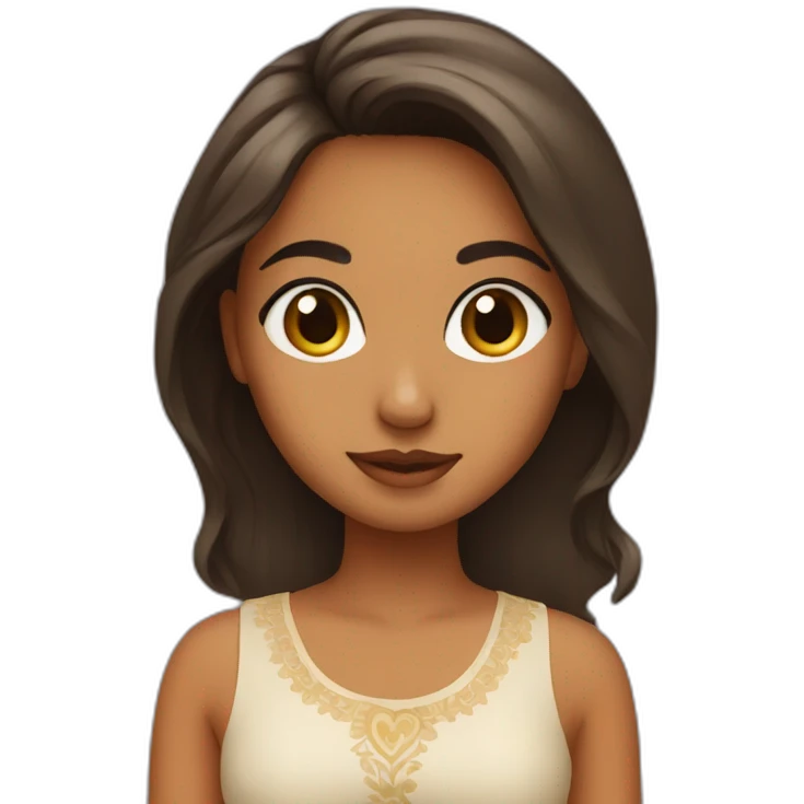 Bengali girl with heart eyes emoji