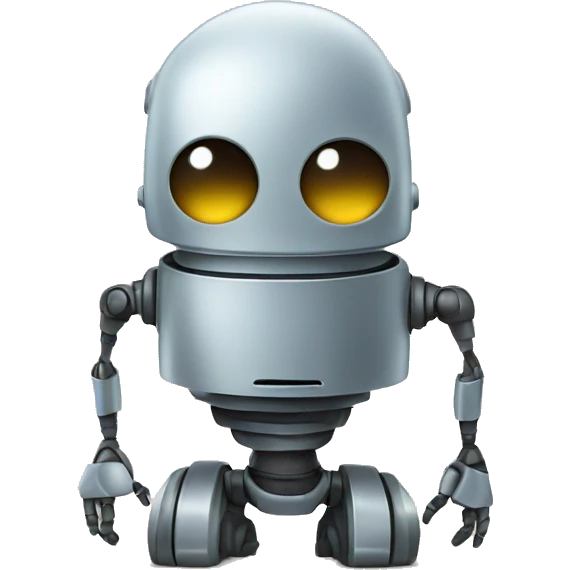 Shy robot emoji