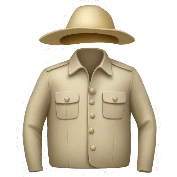 gardener pith helmet beige jacket emoji