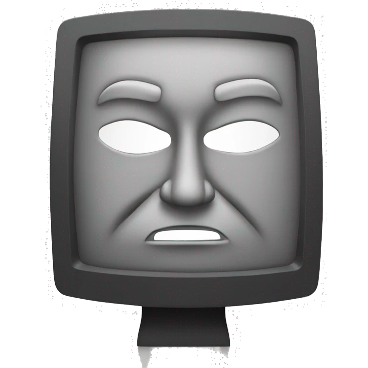 anonimous mask in front of PC terminal emoji
