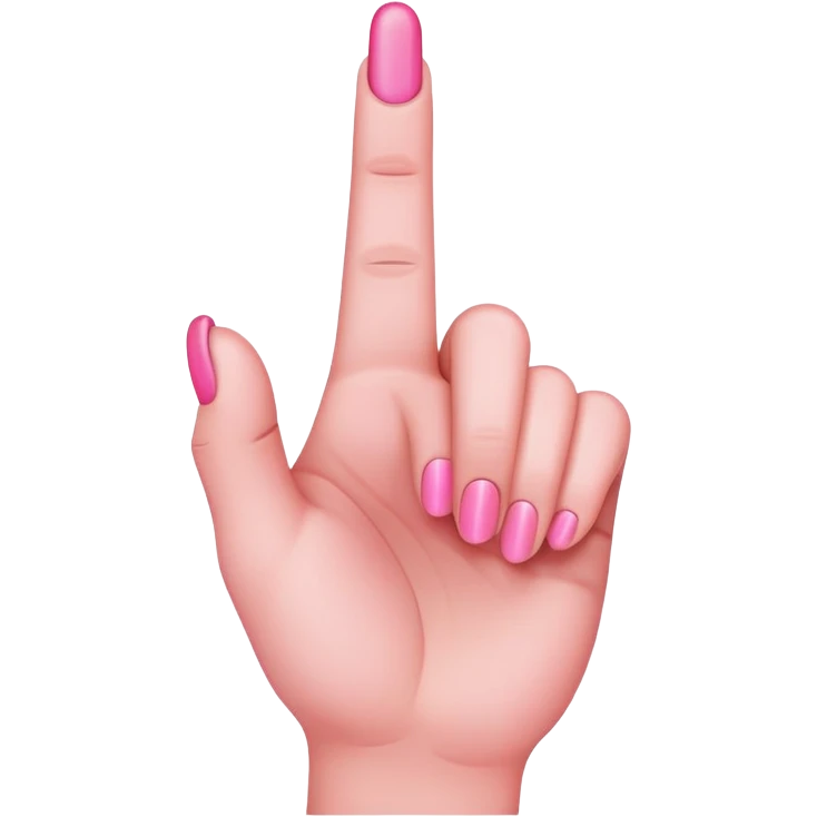 pink middle finger with no nail emoji