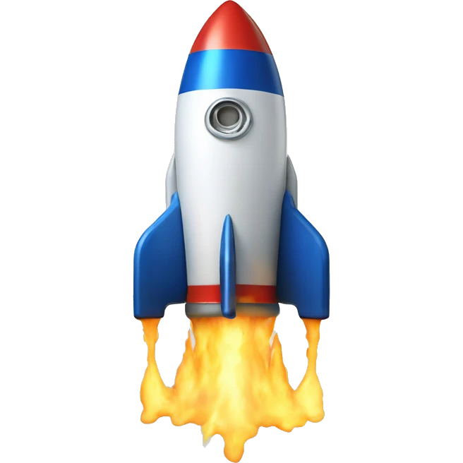 a rocket fueled by water emoji