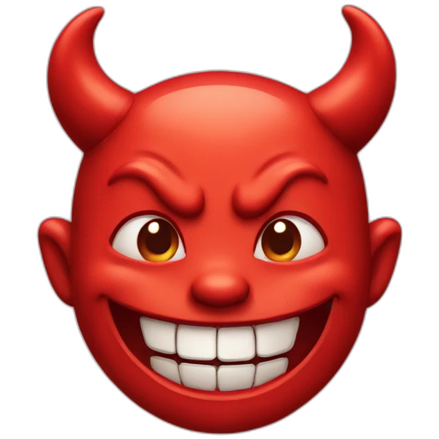 Devil with happy smiling face emoji