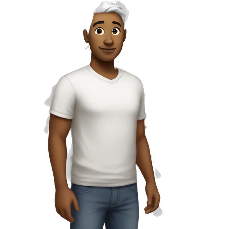 Chicken human white emoji