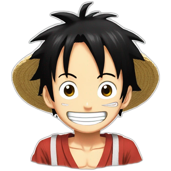Luffy smile one piece emoji