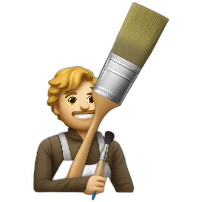 Painter and paintbrush emoji