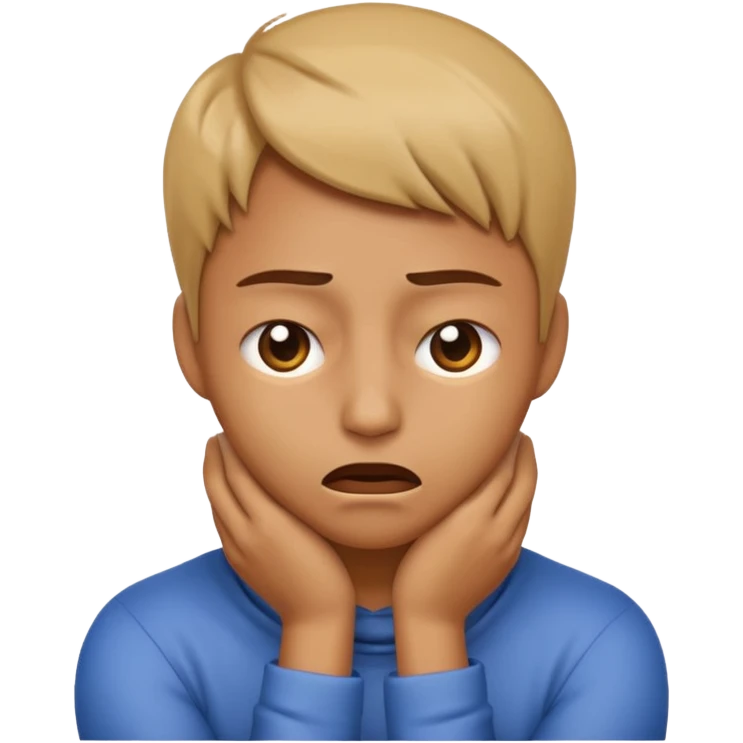 An emoji with their hand wrapped around their neck and squeezing they looked stressed emoji