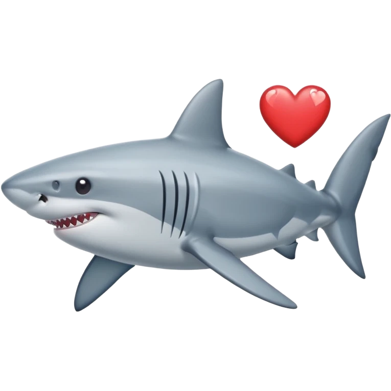 Tiburón con corazones emoji