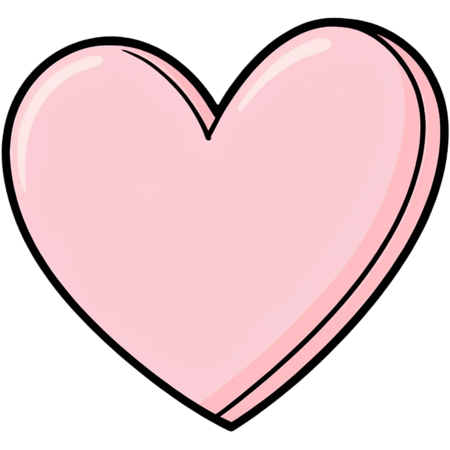 pastel pink heart emoji