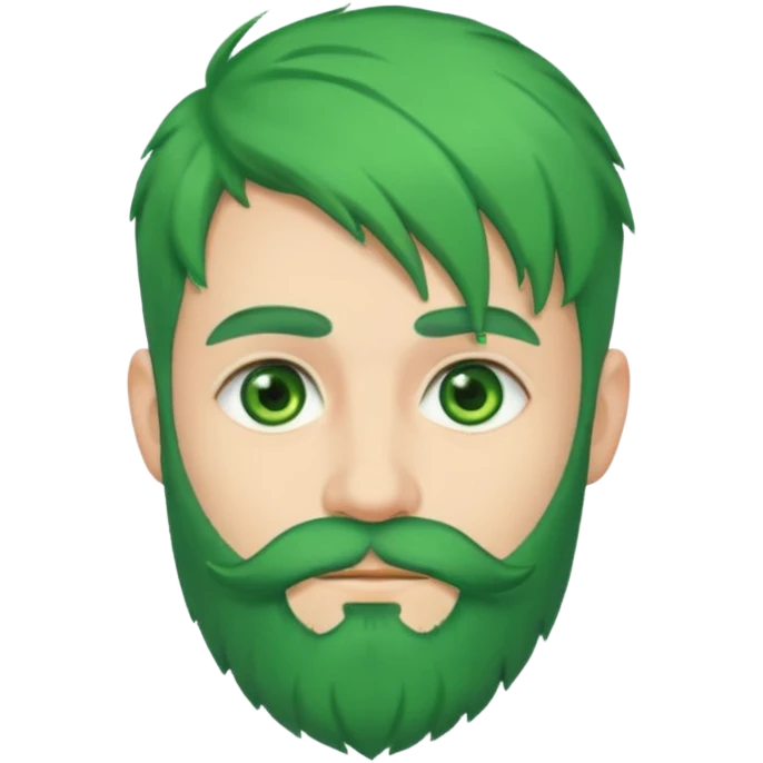 green hair and beard man emoji