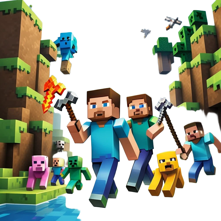 Minecraft movie poster emoji