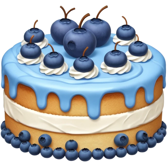 A blueberry cake emoji