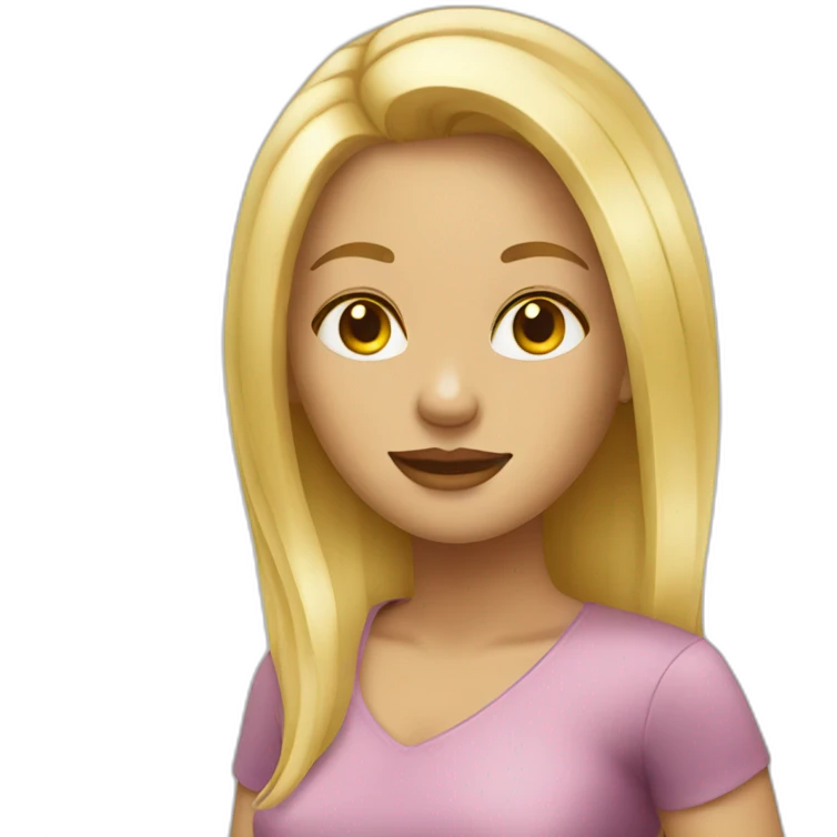 Blonde girl money emoji