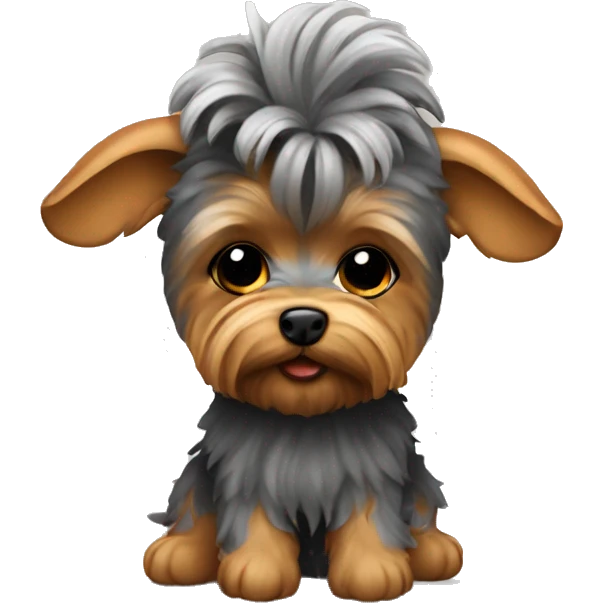 yorkie with lamb costume on emoji