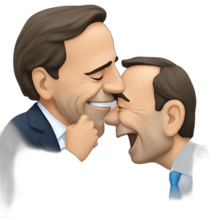 jose maria aznar kissing mariano rajoy emoji