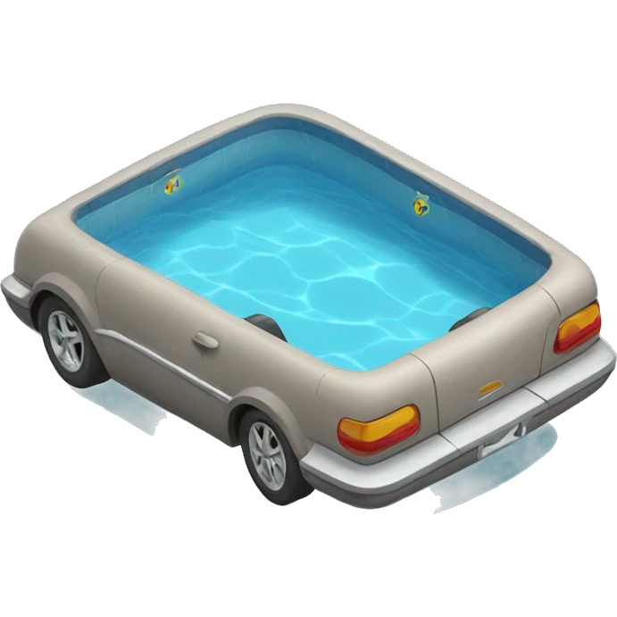 car swimming pool emoji