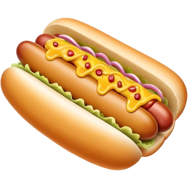 American hot dog street food with muted tones emoji