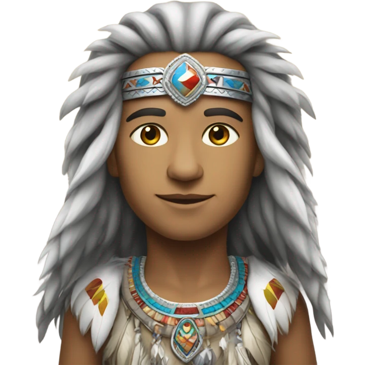 Native American and a silver lion emoji