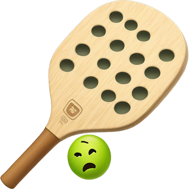 wooden pickleball paddle emoji