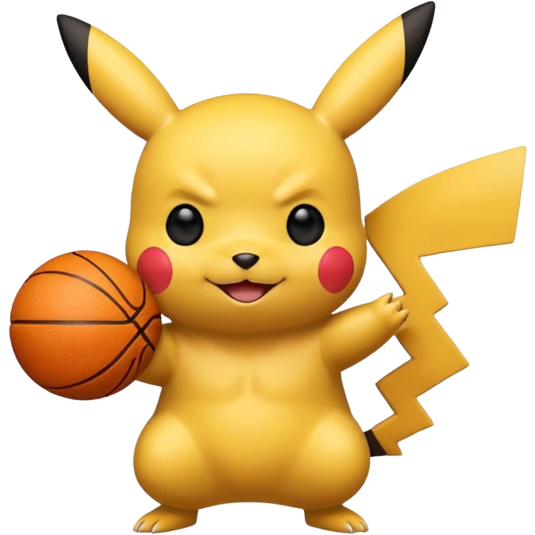 Pikachu playing basketball emoji