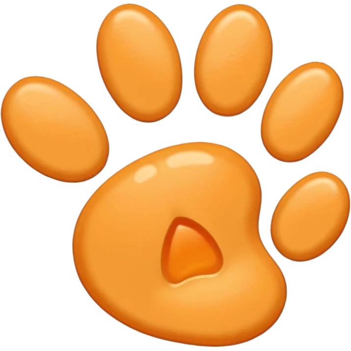 a very light pale pastel yellowy orange pawprint emoji