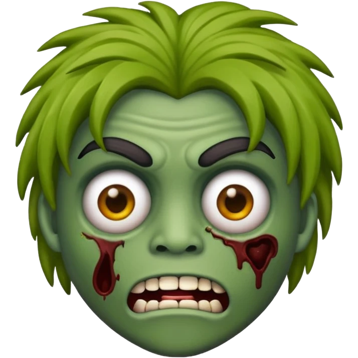 emoji de iphone de zumbi com o cabelo do james cook da serie skins emoji