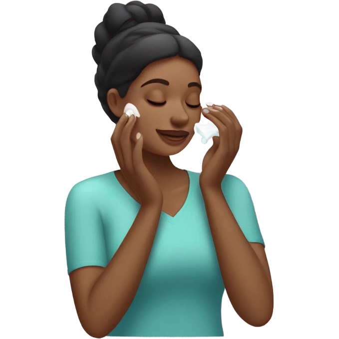Woman doing skincare emoji