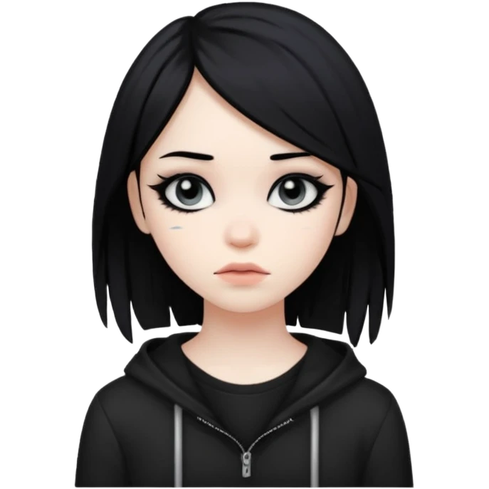 Black emo girl  emoji