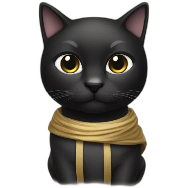 black cat with toga emoji