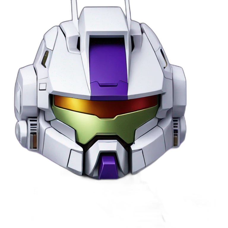 purple and green gundam rx-78-2 face Vs fox and white bear emoji
