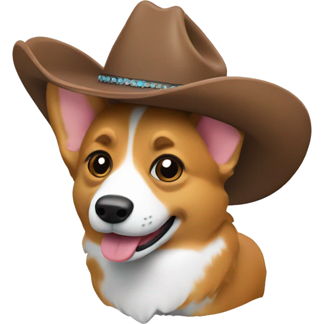 Corgi with cowboy hat emoji