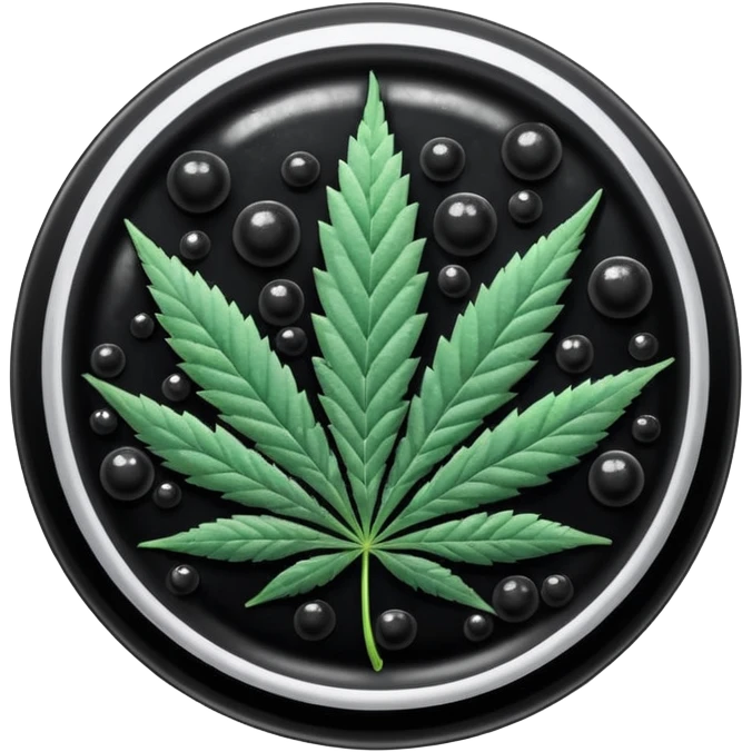 frozen caviar with cannabis leaf emoji