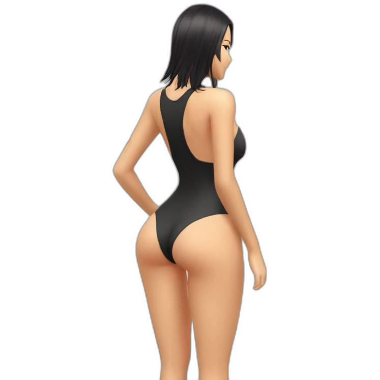 nico robin full body pawg one piece small swimsuit back emoji