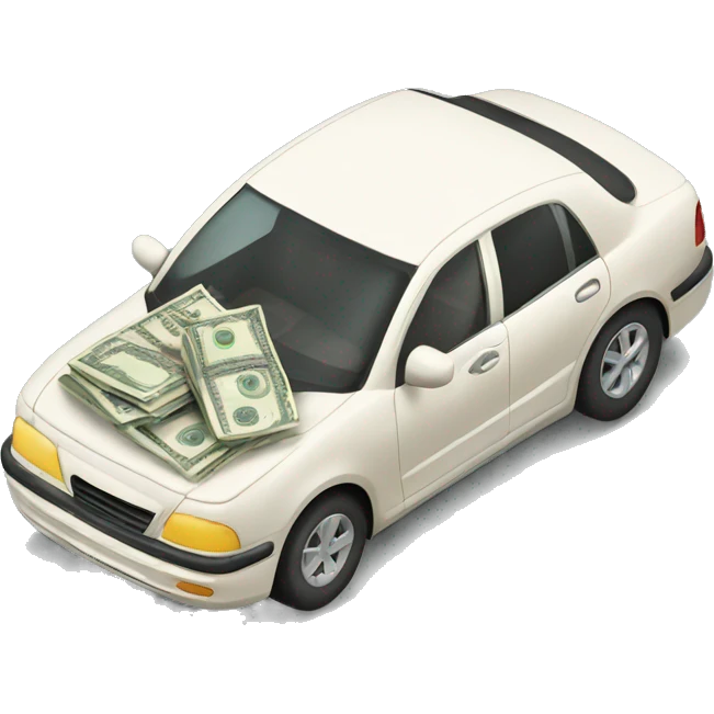 a car with money emoji
