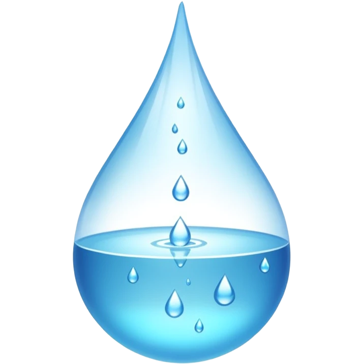 Tear drops with tiny words inside: overwhelmed, ignored, trying emoji